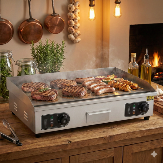 Plancha Électrique Plaque de Grill BBQ 50℃-300℃