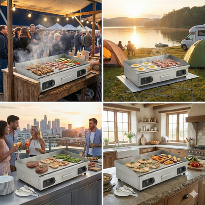 Plancha électrique en acier inoxydable – 26 / 30 pouces