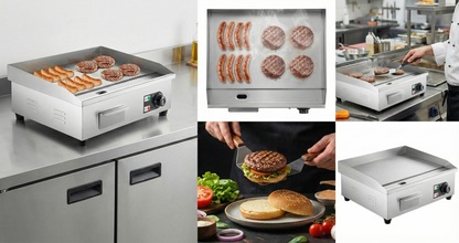 Plancha électrique en acier inoxydable – 14 / 18 / 22 pouces