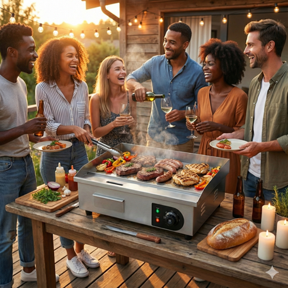 Plancha électrique en acier inoxydable – 21 pouces